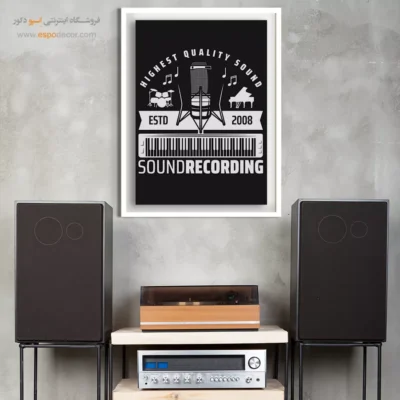 خرید تابلو ساز موسیقی - نغمه‌های سپید – تابلو موسیقی - اسپو دکور