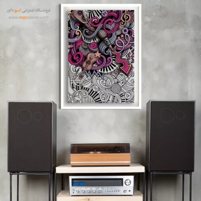 تابلو سبک راک - آکوردهای شاد – تابلو موسیقی - اسپو دکور