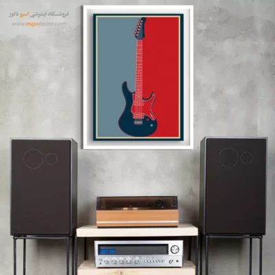 تابلو گیتار با کیفیت - نغمه‌های شبانه – تابلو موسیقی - اسپو دکور