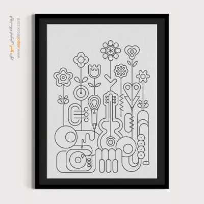 تابلو دیواری موسیقی ارزان - آوای زلالی – تابلو موسیقی - اسپو دکور