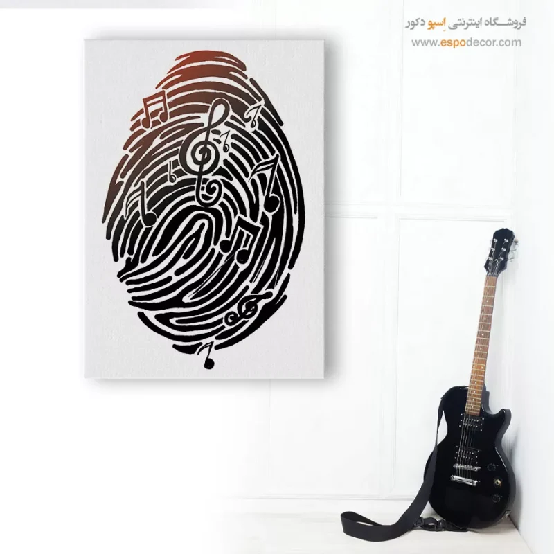 تابلو دیواری نت موسیقی لاکچری