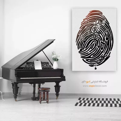 تابلو دیواری نت موسیقی لاکچری