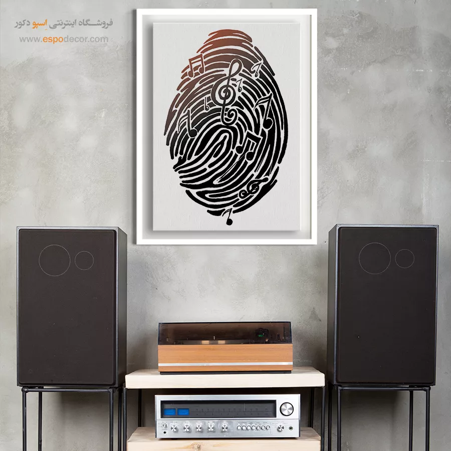 تابلو دیواری نت موسیقی لاکچری - موسیقیرویا – تابلو موسیقی - اسپو دکور