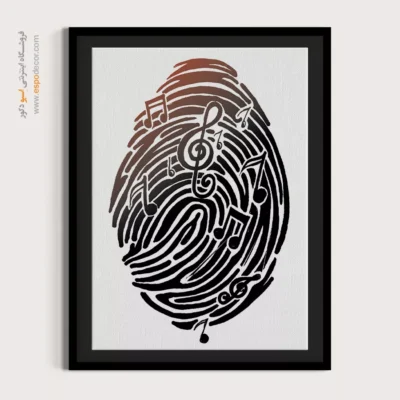 تابلو دیواری نت موسیقی لاکچری - موسیقیرویا – تابلو موسیقی - اسپو دکور