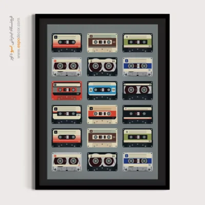 تابلو بوم هنری موزیک کلاسیک - ملودی‌های دل – تابلو موسیقی - اسپو دکور