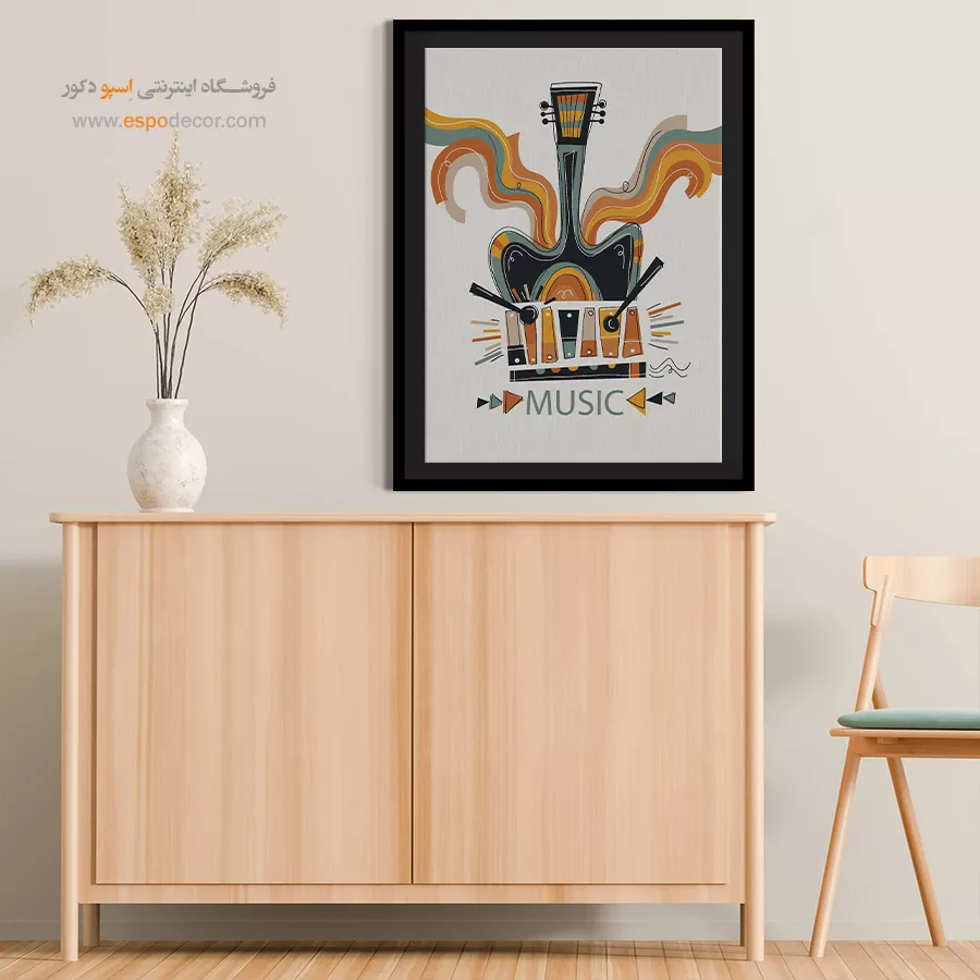 تابلو دکوراتیو موسیقی برای دکور - ملودی بهار – تابلو موسیقی - اسپو دکور
