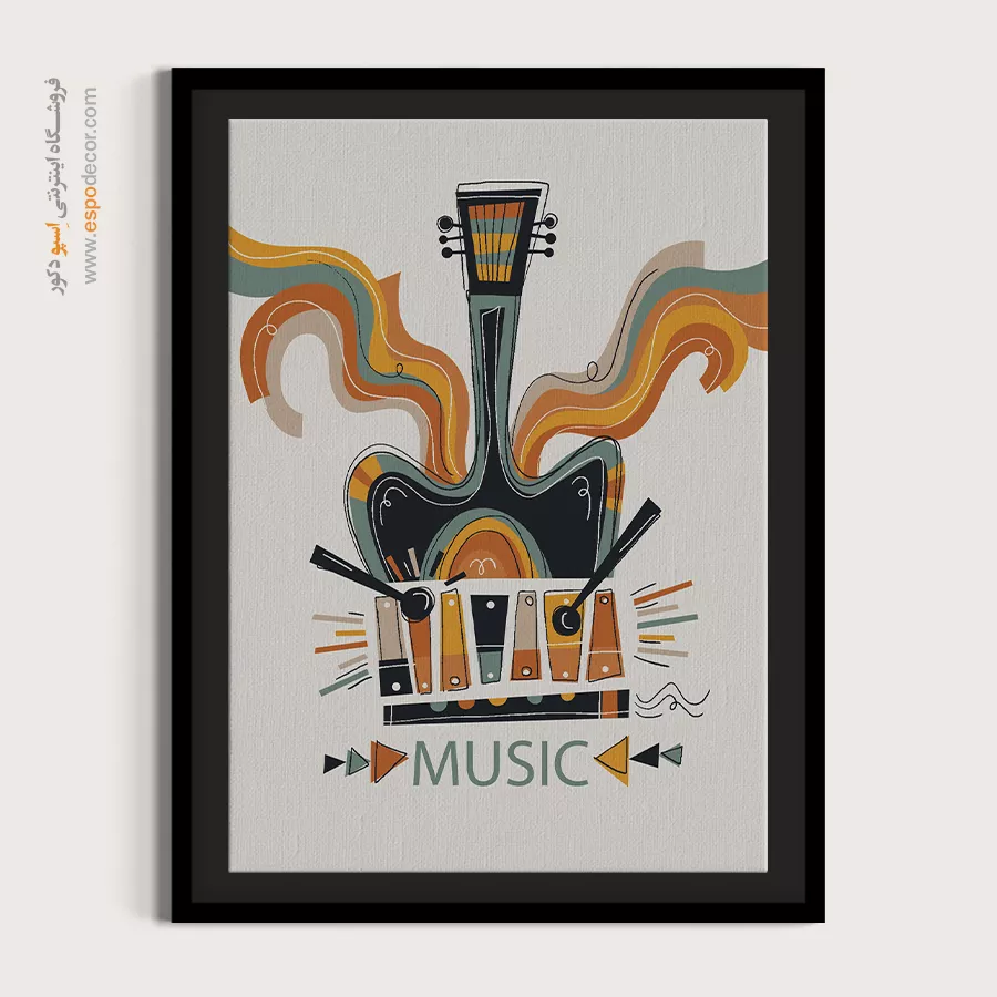 تابلو دکوراتیو موسیقی برای دکور - ملودی بهار – تابلو موسیقی - اسپو دکور