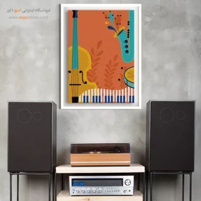 تابلو هنری موزیک - نوای دلنواز – تابلو موسیقی - اسپو دکور