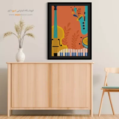 تابلو هنری موزیک - نوای دلنواز – تابلو موسیقی - اسپو دکور