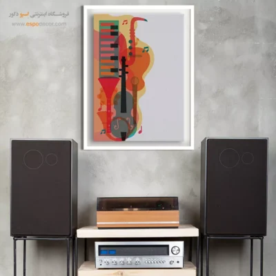 تابلو دیواری موسیقی لاکچری - سمفونی زندگی – تابلو موسیقی - اسپو دکور