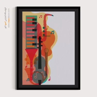 تابلو دیواری موسیقی لاکچری - سمفونی زندگی – تابلو موسیقی - اسپو دکور