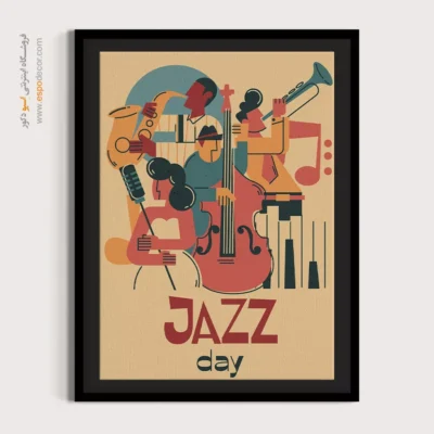 خرید تابلو کنسرت جاز - ملودی‌های خورشید – تابلو موسیقی - اسپو دکور