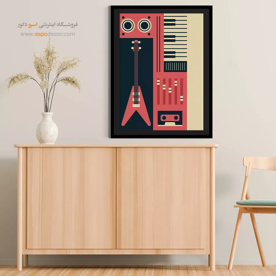 تابلو سبک راک با کیفیت - آکوردهای جوانی – تابلو موسیقی - اسپو دکور