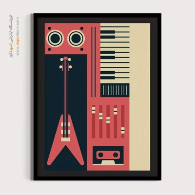 تابلو سبک راک با کیفیت - آکوردهای جوانی – تابلو موسیقی - اسپو دکور