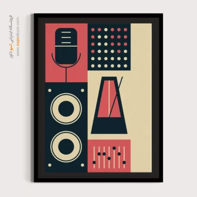 تابلو دیواری موسیقی برای اتاق - زمزمه‌ی شب – تابلو موسیقی - اسپو دکور