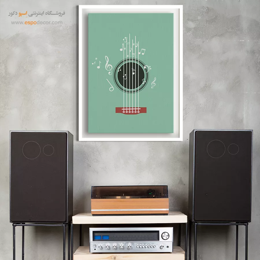 تابلو سبک کلاسیک لاکچری - نواهای گرم – تابلو موسیقی - اسپو دکور