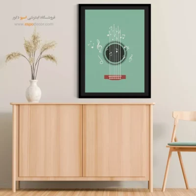 تابلو سبک کلاسیک لاکچری - نواهای گرم – تابلو موسیقی - اسپو دکور