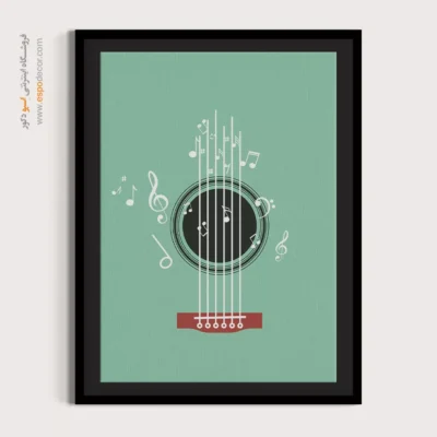 تابلو سبک کلاسیک لاکچری - نواهای گرم – تابلو موسیقی - اسپو دکور
