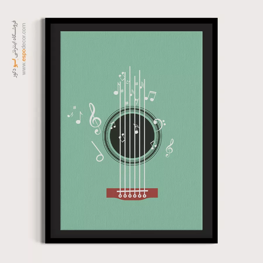 تابلو سبک کلاسیک لاکچری - نواهای گرم – تابلو موسیقی - اسپو دکور