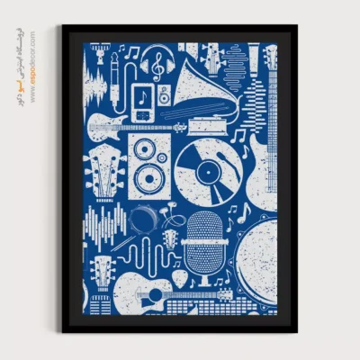 تابلو موزیک جاز برای اتاق - آوای سپیده – تابلو موسیقی - اسپو دکور