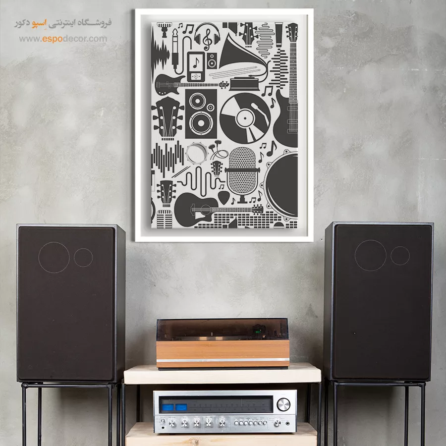 تابلو کنسرت برای اتاق - طنین پاییزی – تابلو موسیقی - اسپو دکور