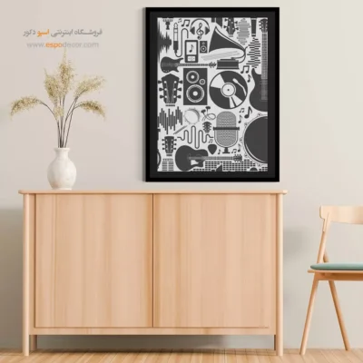 تابلو کنسرت برای اتاق - طنین پاییزی – تابلو موسیقی - اسپو دکور