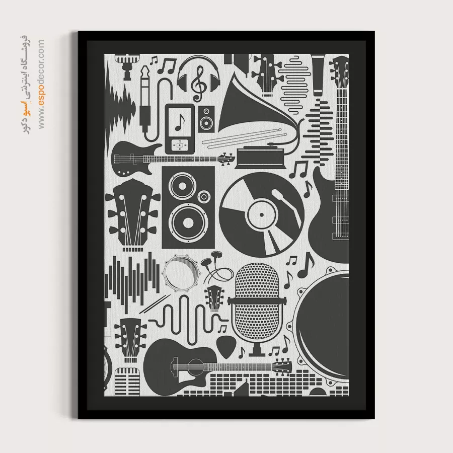 تابلو کنسرت برای اتاق - طنین پاییزی – تابلو موسیقی - اسپو دکور