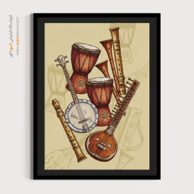 تابلو موسیقی سنتی برای اتاق - آوازهای جاودانگی – تابلو موسیقی - اسپو دکور