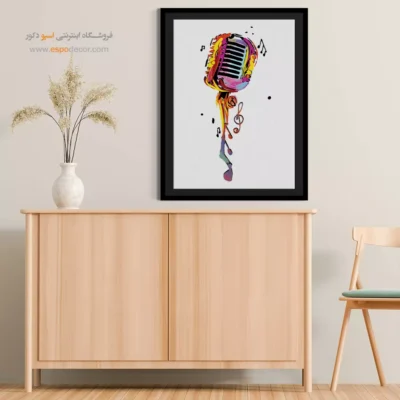 تابلو موسیقی پاپ با کیفیت - نغمه‌های سرخ – تابلو موسیقی - اسپو دکور