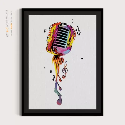 تابلو موسیقی پاپ با کیفیت - نغمه‌های سرخ – تابلو موسیقی - اسپو دکور