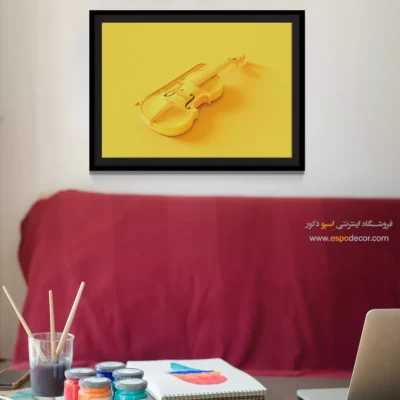 تابلو گیتار ارزان - ملودیهای سرخ – تابلو موسیقی - اسپو دکور