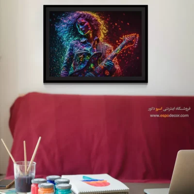 تابلو موزیسین برای اتاق - سمفونی خاطره‌ها – تابلو موسیقی - اسپو دکور