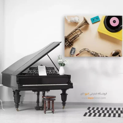 تابلو موزیک جاز دیواری - نوای زلال – تابلو موسیقی - اسپو دکور