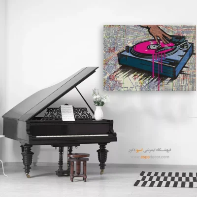 تابلو موزیسین لاکچری - طنین دریا – تابلو موسیقی - اسپو دکور