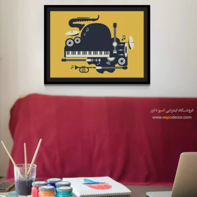 تابلو پیانو با کیفیت - نغمه‌های تابستان – تابلو موسیقی - اسپو دکور