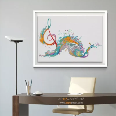 تابلو دیواری نت موسیقی دیواری - نغمه‌های کودکانه – تابلو موسیقی - اسپو دکور