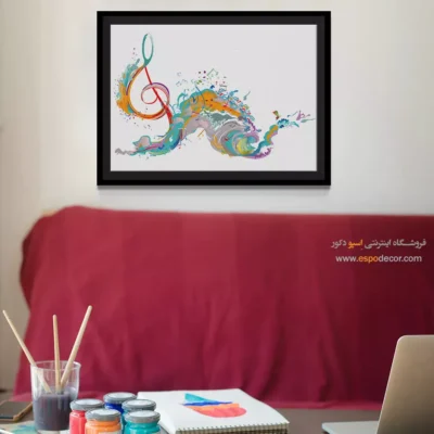 تابلو دیواری نت موسیقی دیواری - نغمه‌های کودکانه – تابلو موسیقی - اسپو دکور