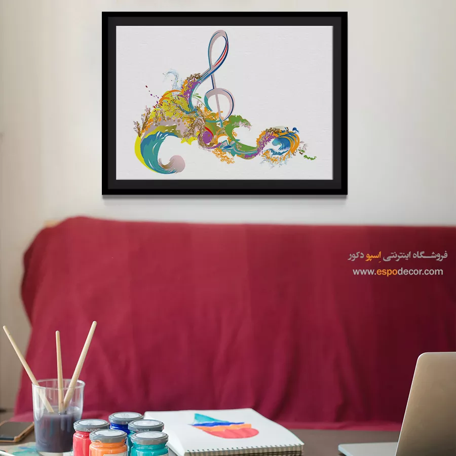 تابلو مدرن نت موسیقی - نغمههای دلتنگی – تابلو موسیقی - اسپو دکور