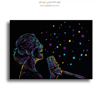تابلو چهره خواننده مدرن