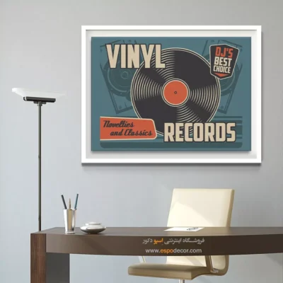 تابلو هنری موسیقی برای دکور منزل - موسیقی سپیده – تابلو موسیقی - اسپو دکور