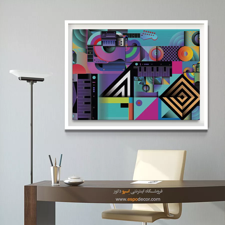 تابلو موسیقی مناسب اتاق نشیمن - نغمههای عاشقانه – تابلو موسیقی - اسپو دکور