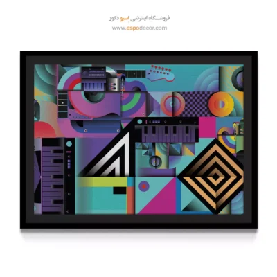تابلو موسیقی مناسب اتاق نشیمن - نغمههای عاشقانه – تابلو موسیقی - اسپو دکور
