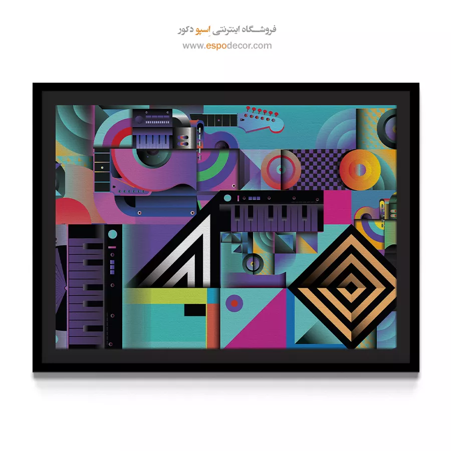 تابلو موسیقی مناسب اتاق نشیمن - نغمههای عاشقانه – تابلو موسیقی - اسپو دکور
