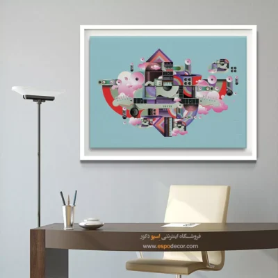 تابلو مدرن موسیقیایی برای دیوار - ملودی بیکران – تابلو موسیقی - اسپو دکور