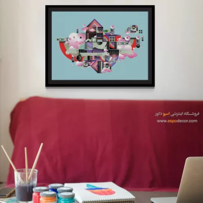 تابلو مدرن موسیقیایی برای دیوار - ملودی بیکران – تابلو موسیقی - اسپو دکور