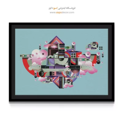 تابلو مدرن موسیقیایی برای دیوار - ملودی بیکران – تابلو موسیقی - اسپو دکور