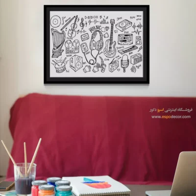 تابلو سازهای موسیقی - زمزمه‌ی خاطره – تابلو موسیقی - اسپو دکور