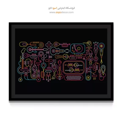 تابلو گرافیکی موسیقی - نغمه‌های بی‌کرانه – تابلو موسیقی - اسپو دکور