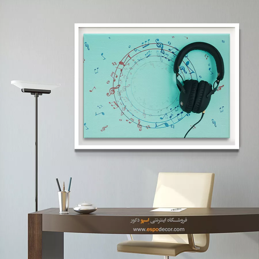 تابلو با طرح موسیقی - آوای دلنشین – تابلو موسیقی - اسپو دکور