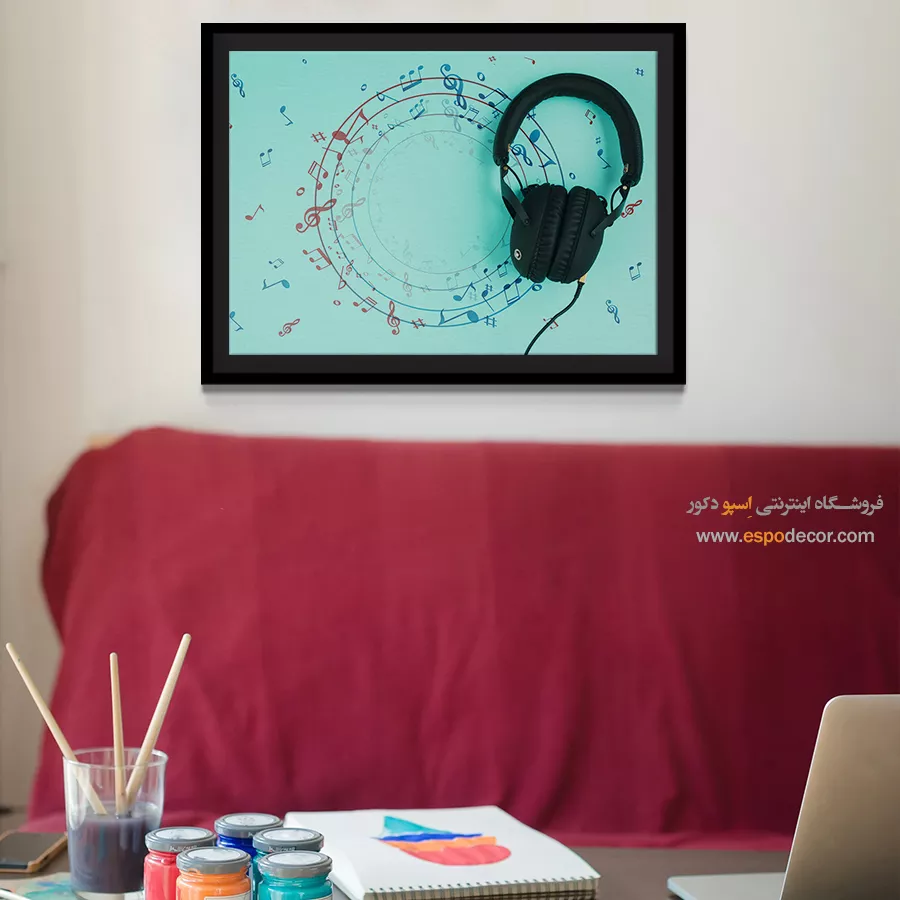 تابلو با طرح موسیقی - آوای دلنشین – تابلو موسیقی - اسپو دکور